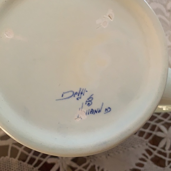 HOLLAND DELFT BLUE LARGE COFFEE CUP MUG WINDMILL SOUVENIR “KLM” VINTAGE VTG - Picture 13 of 13